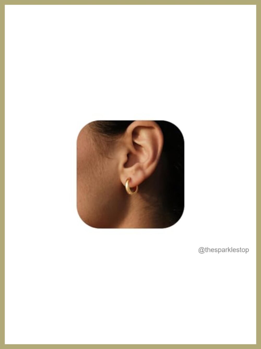 Small Hoop Earrings for Women 12mm Stainless Steel 14k Gold Plated Huggie